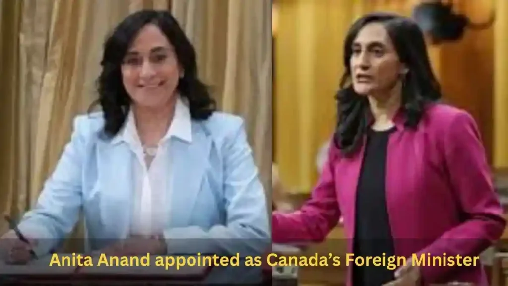 Anita Anand appointed as Canada’s Foreign Minister